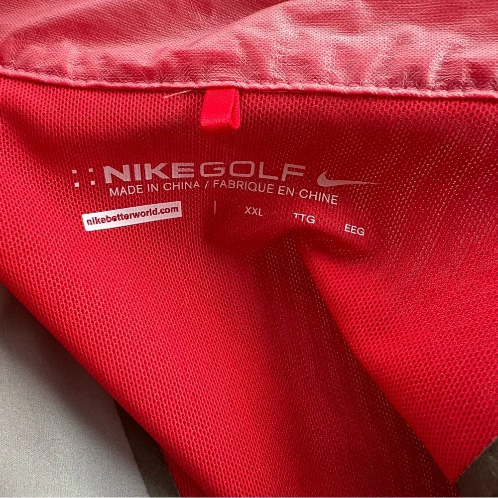 Nike Men’s Windbreaker Hyper Adapt Golf Nylon 1/2 Zip Red Black Logo XXL
